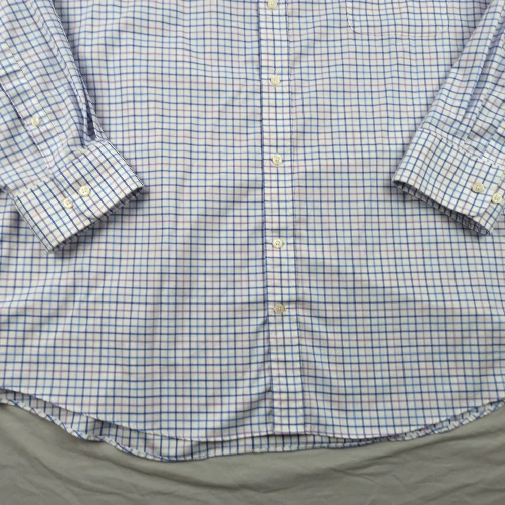 Lauren Ralph Lauren Shirt Mens 4XL Blue Plaid 20 34/35 Black Label Casual Preppy